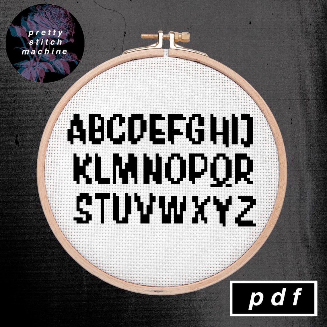 Small Hand Painted Lettering Alphabet / Font Pattern