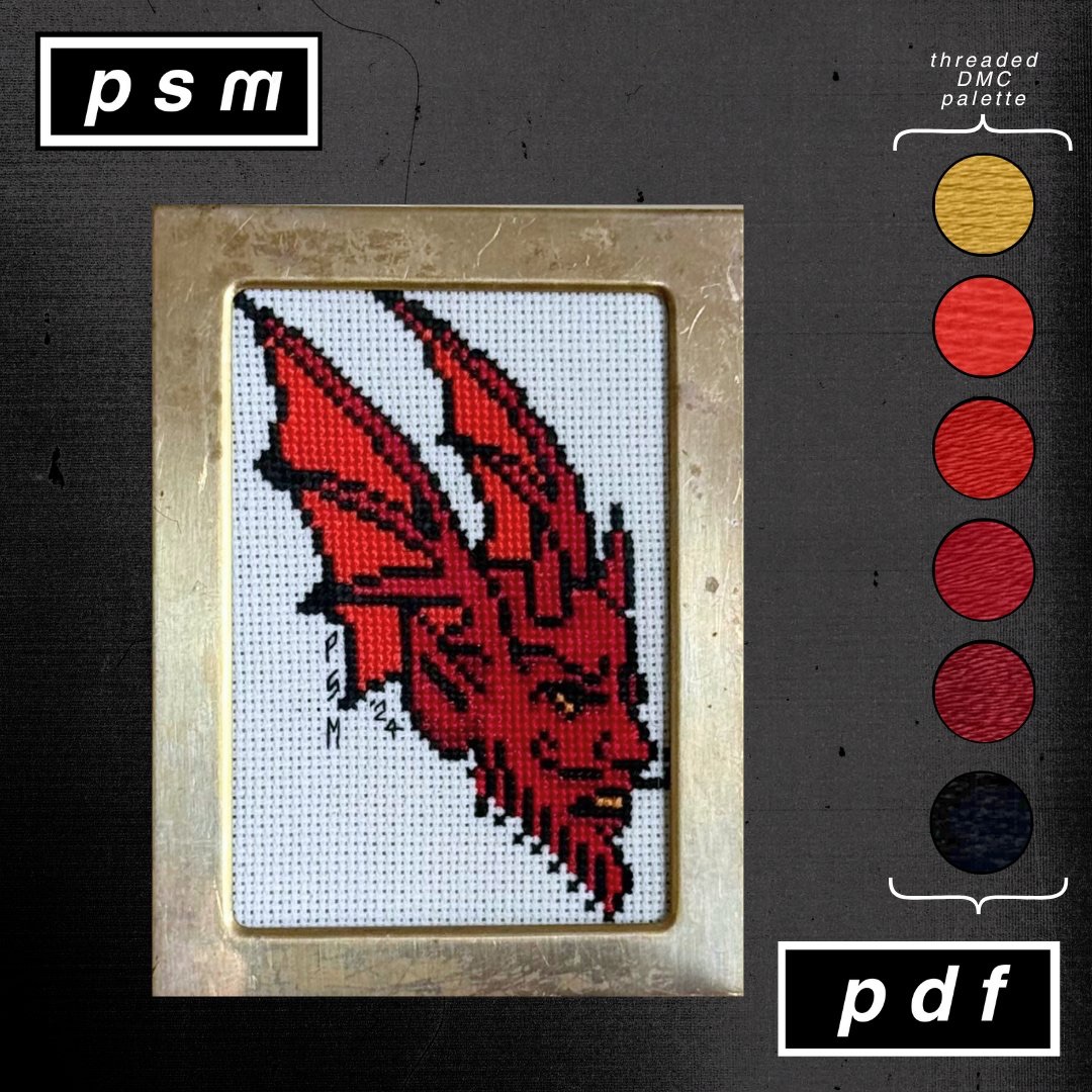 Mini Winged Devil Head Pattern