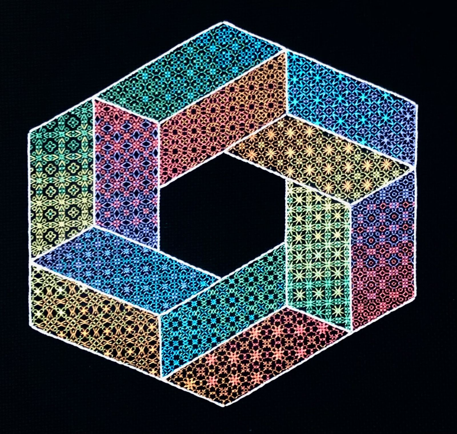 Blackwork Pinwheel Sampler