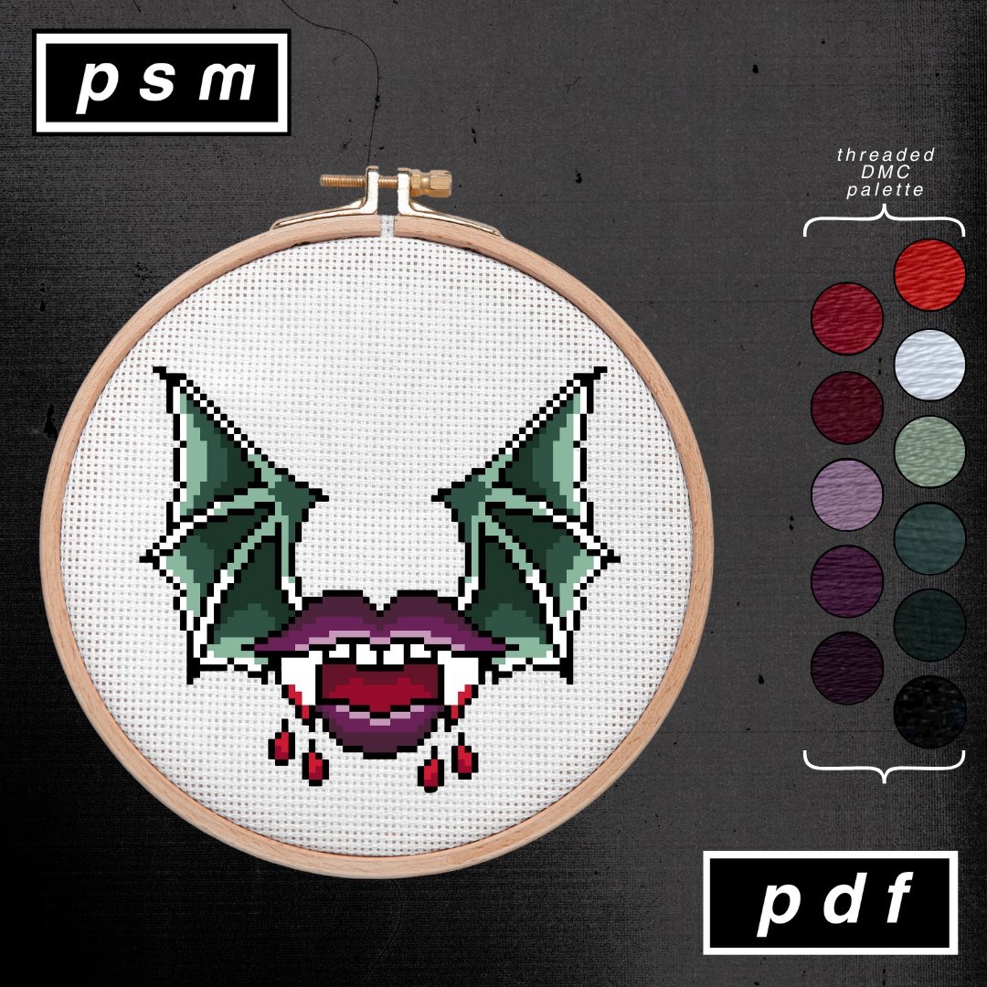 Vintage Halloween Vampire Fangs Pattern