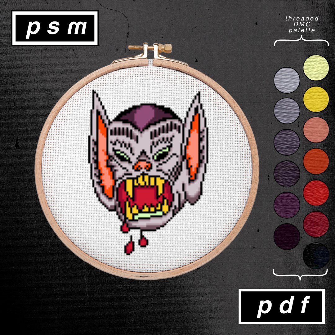 Bat Boy Halloween Ted Inman Inspired Pattern