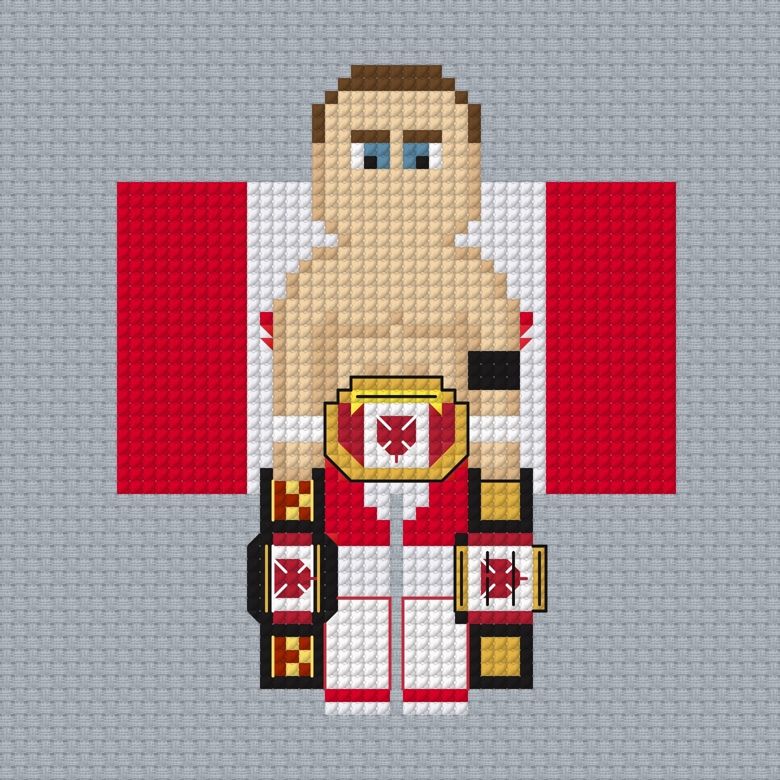 Lance Storm Triple Champion Cross Stitch Pattern