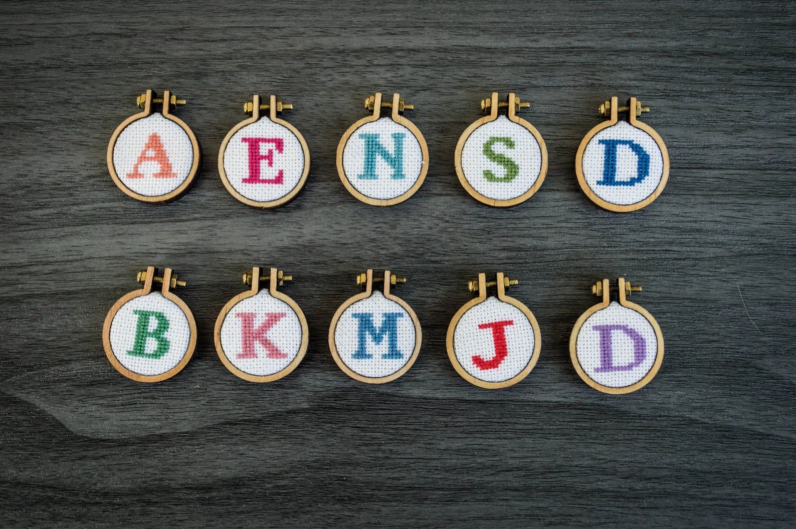 Alphabet Cross Stitch Pattern for Mini Hoops