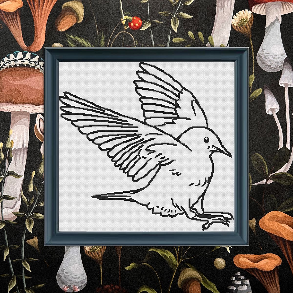 Thumbnail for Bluebird | Cross Stitch Colouring Book | Intermediate