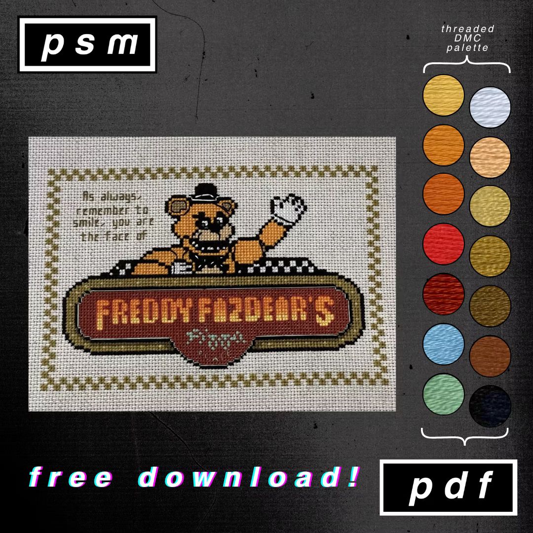 Freddy Fazbear's Pizza Place Sign FNAF Pattern
