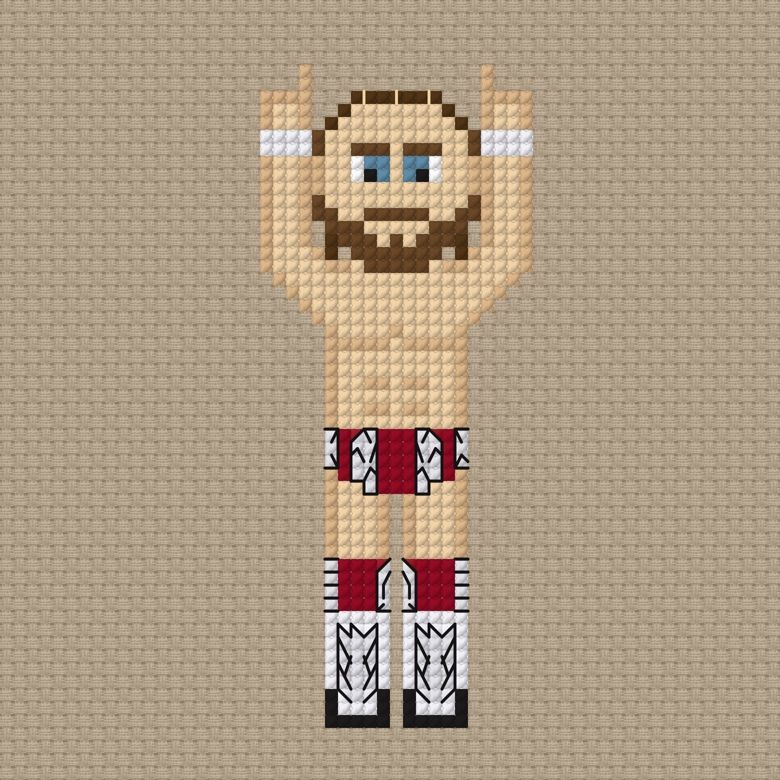 Bryan Danielson All In 2024 Cross Stitch Pattern