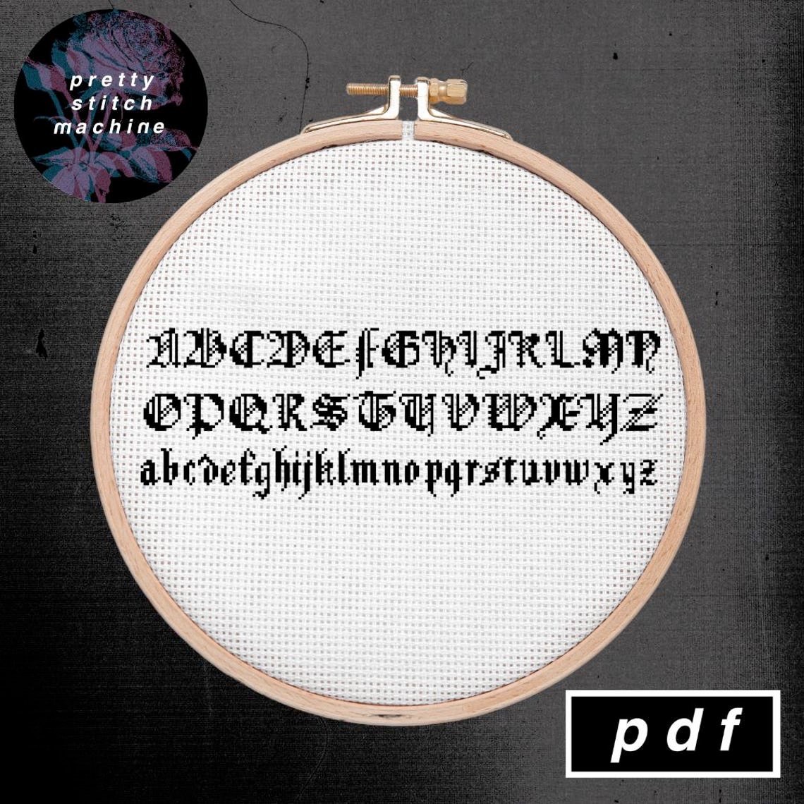 Olde English Calligraphy Alphabet / Font Pattern