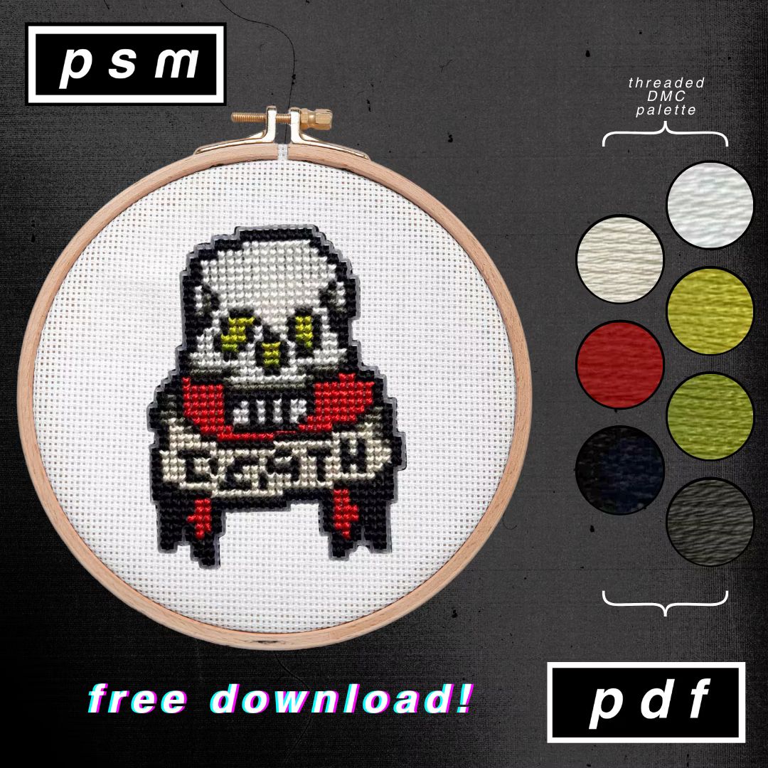 Ted Inman Death Banner Skull Mini Pattern