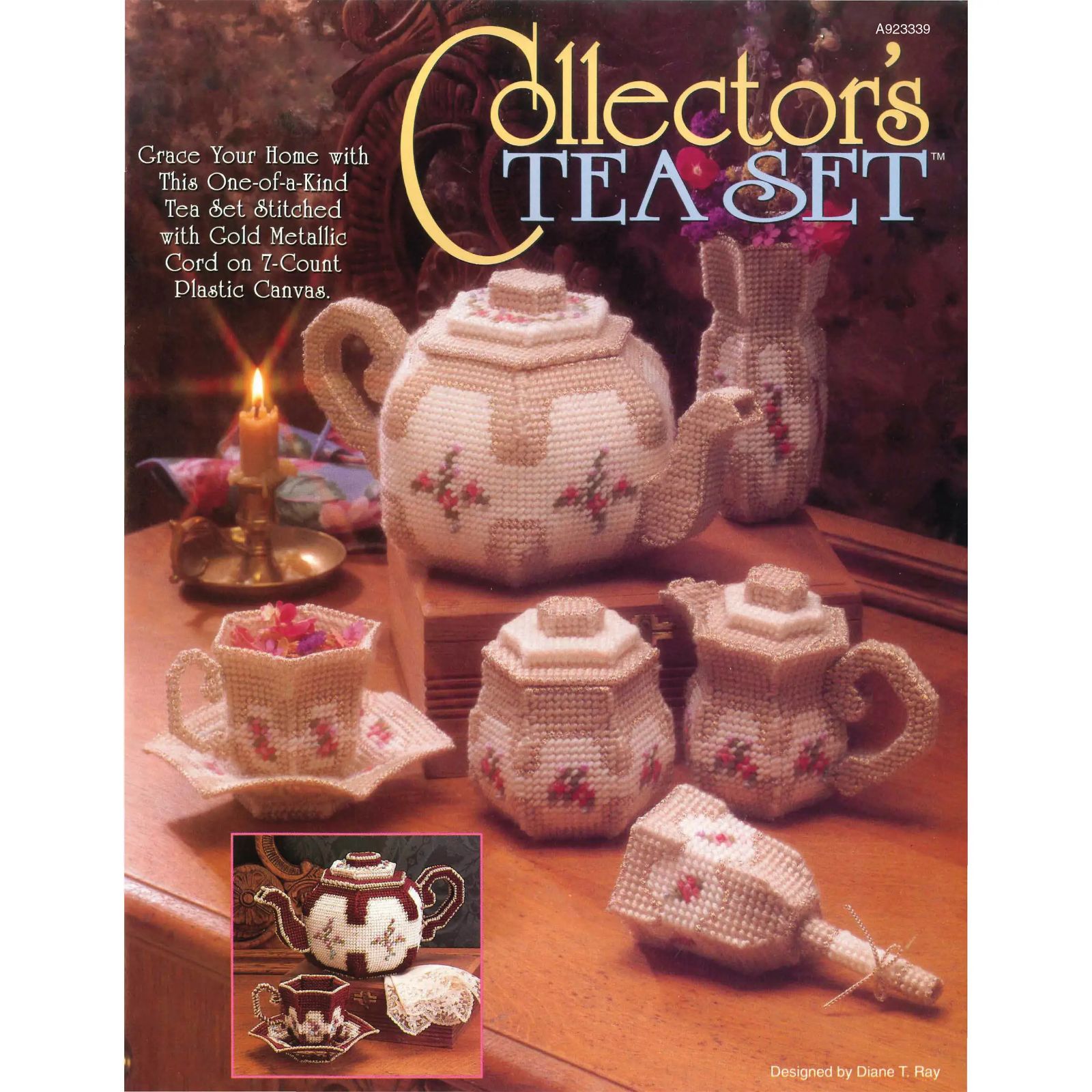 Thumbnail for Collector's Tea Set Plastic Canvas Pattern