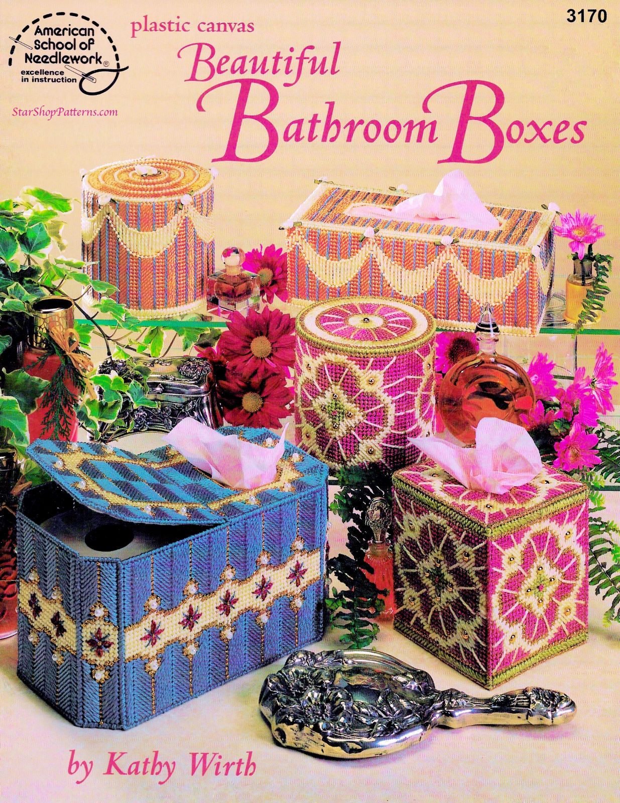 Thumbnail for Plastic Canvas Beautiful Bathroom Boxes
