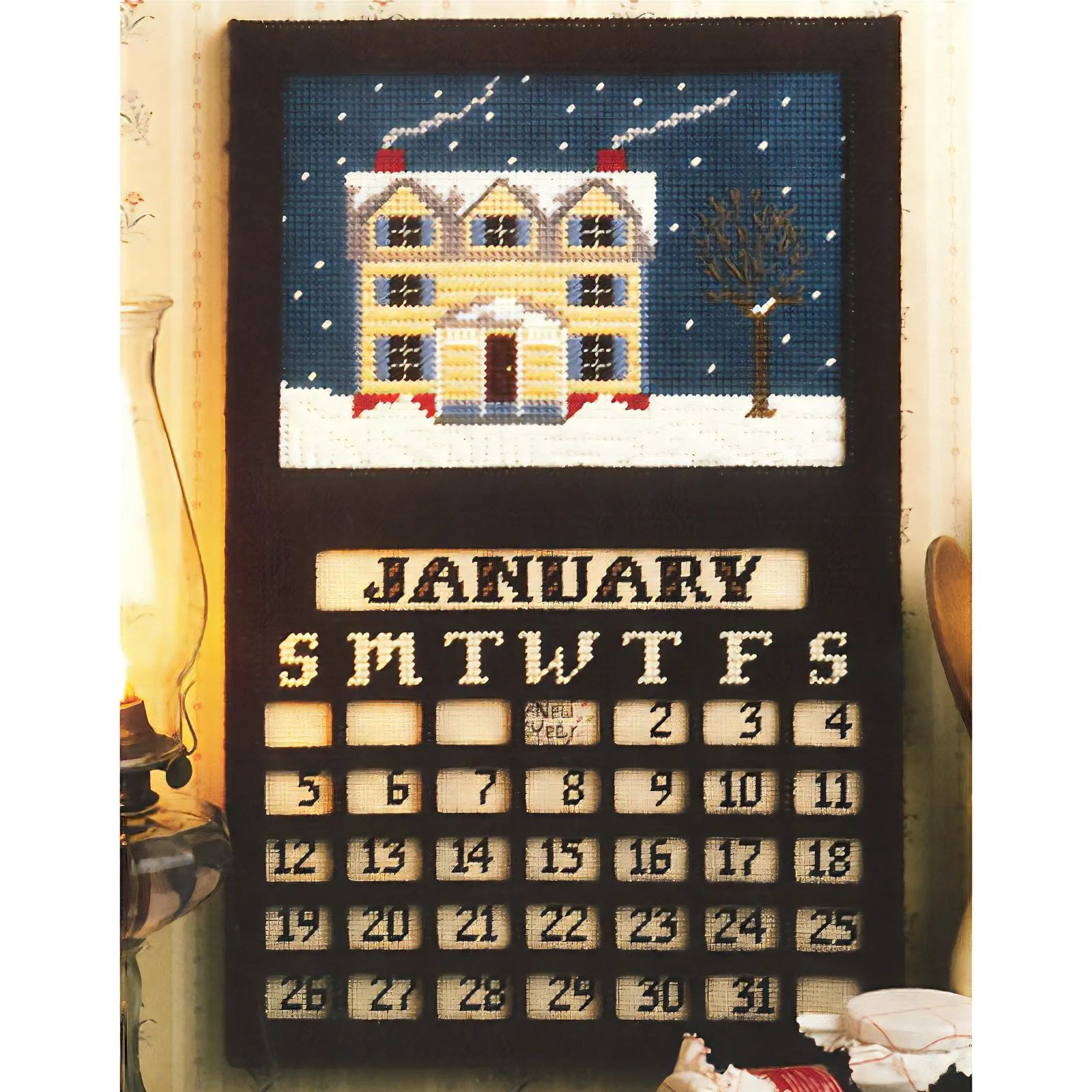 Thumbnail for Four Seasons Perpetual Calendar Plastic Canvas Pattern
