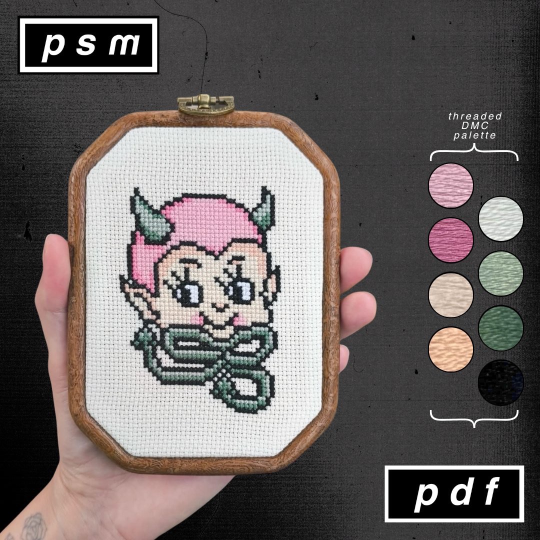 Devil Kewpie Head Pattern